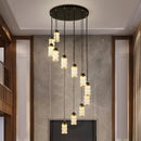 GobekUsa Chinese Style Spiral Staircase Chandelier for Villa & Restaurant, LED Lamps