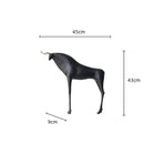 GobekUsa Iron Horse Figurine: Abstract Animal Cattle Ornament for Home Decor
