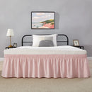 GobekUsa Elastic Bed Skirt - Soft Wrap Around Ruffles - Fade Resistant Solid Color