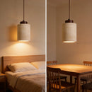 Japanese Style Yellow Travertine Stone Pendant Light