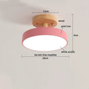 GobekUsa Acrylic Wood LED Ceiling Light – Nordic Indoor Lighting Fixture
