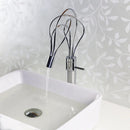 GobekUsa LED Waterfall Bathroom Faucet Chrome Basin Mixer Tap Single Handle