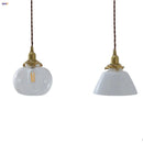 GobekUsa Glass LED Pendant Lamp, Modern Nordic Style, Adjustable 2m Wire, Copper Socket