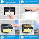 GobekUsa 138 LED Solar Wall Lamp Security Motion Sensor 3 Modes Fence Yard Deck