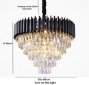 GobekUsa Gold Black Crystal Chandeliers LED Ceiling Light for Luxe Living & Hospitality