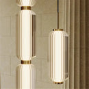 GobekUsa Glass Staircase Pendant Light: American Retro Minimalist Restaurant Foyer Artistic Lamp