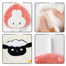 GobekUsa Cartoon Animal Coral Fleece Hand Towel: Quick Dry for Home, Kitchen, Bathroom