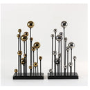 GobekUsa Geometric Golden Ball Ornaments - Abstract Metal Decorations