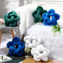 GobekUsa Green Star Knotted Lumbar Cushion - Handmade Stuffed Throw Pillow