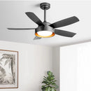 GobekUsa 5-Blade Ceiling Fan with Remote Control & LED Light - Silent Motor