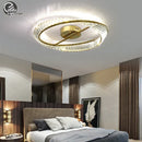 GobekUsa Gold Ring Crystal LED Ceiling Chandelier for Bedroom Living Room Hallway