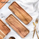GobekUsa Acacia Wood Coffee Tray | Versatile Food Serving Tray for Desserts and Tea