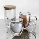 GobekUsa Double Wall Beer Whiskey Wine Glass Tea Coffee Tumbler Cup With Lid