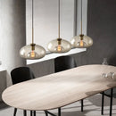 GobekUsa Industrial Retro LED Glass Pendant Light Chandelier for Kitchen Restaurant