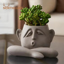 GobekUsa Abstract Family Flowerpot Ornament for Home Interior Decoration