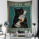 GobekUsa Cat Tarot Tapestry Wall Hanging: Kawayi Psychedelic Witchcraft Bohemian Home Decor