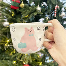 GobekUsa Irregular Ceramic Bear Mug: Handcrafted Coffee Cup for Office and Couples