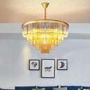 GobekUsa Crystal Gold Chandelier: Modern Living Room Bedroom Decor Lighting