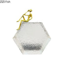 GobekUsa Golden Figures Sculpture: Modern Desk Ornament for Room Aesthetics