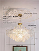 GobekUsa Crystal Chandelier: Modern Chic Pearl Light for Elegant Home Decor