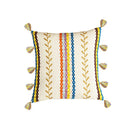 GobekUsa Bohemian Cotton Embroidery Cushion Cover with Tassel for Home Decoration