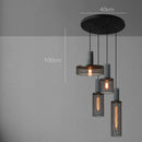 GobekUsa Industrial Cement Metal Pendant Light for Home & Dining, LED Hanging Lamp