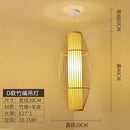 GobekUsa Bamboo Ceiling Chandelier for Home Garden Restaurant Bedroom Study Decoration Lamps