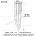 GobekUsa LED Nordic Cylinder Chandelier: Modern Indoor Lighting for Staircase & Decoration