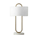 GobekUsa Gold Luxury LED Table Lamp with White Lampshade for Home and Hotel Decoration