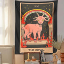 GobekUsa Devil Tarot Goat Wall Hanging Tapestry - Home Decor Hippie Dorm Room