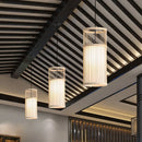GobekUsa Bamboo Wooden Pendant Lamp E27 - Small Bar Pendant Lights