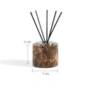 GobekUsa Emperador Dark Marble Bathroom Set: Toothbrush Holder, Soap Dish, Soap Dispenser