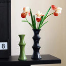 GobekUsa Bamboo Shape Ceramic Vase: Table Decoration & Floral Arrangement in Room