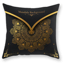 GobekUsa Black Gold Mandala Luxury Printed Pillowcase §