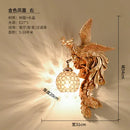 GobekUsa Dragon Phoenix Wall Light: Luxury Decor for Living Room, Bedroom, Staircase