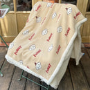 GobekUsa Lamb Nap Cartoon Coral Velvet Blanket: Super Soft, Thick, and Cute for Winter