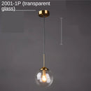 GobekUsa Golden Ring Glass Ball Pendant Light for Kitchen Dining Room & Bedside