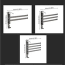 GobekUsa Gray Aluminum Swivel Towel Hanger: Wall Mounted Folding Bathroom Towel Bar