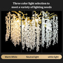 GobekUsa Crystal Branch Chandelier: Elegant LED Ceiling Light for Living/Dining Room & Foyer