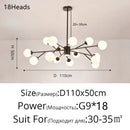 GobekUsa Glass Ball Modern Branch Chandelier - Magic Bean Design for Living Room