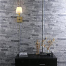 GobekUsa Industrial White Wall Lamp with Textile Shade for Bathroom, Mirror & Bar