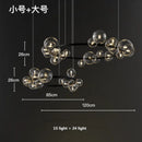 GobekUsa Glass Ball G9 LED Chandelier: Modern Minimalist Nordic Design
