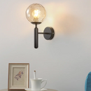 GobekUsa Brass Chandelier with Black Art Glass Ball - Minimalist Living Room Dining Decor