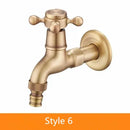 GobekUsa Antique Brass Garden Bibcocks Single Cold Tap Faucet for Outdoor Use