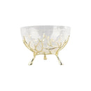 GobekUsa Golden Branch Glass Fruit Plate: Stylish Home Storage Container & Decor Accessory