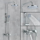 GobekUsa Brass Handheld Rainfall Shower Wall-mounted Hot Cold Water Mixer System