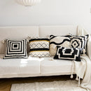 GobekUsa Boho Tufted Pillow Cover with Tassels - 45x45cm Square for Home Décor