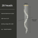 GobekUsa Golden LED Crystal Chandelier for Living Room Staircase