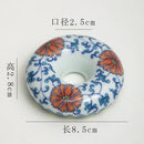 GobekUsa Blue White Porcelain Teacup Tray Set, Chinese Retro Home Decor Accessory