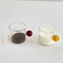 GobekUsa Glass Espresso Cups Set with Saucers, Handle, 110ml - Table Decor and More